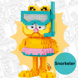BALODY Garfield Snorkeler Micro-Diamond Particle Building Block Set-One Quarter