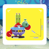 BALODY SpongeBob SquarePants Mr. Krabs Micro-Diamond Particle Building Block Set-One Quarter 