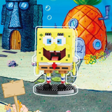 BALODY SpongeBob SquarePants Standing Pose Micro-Diamond Particle Building Block Set-One Quarter