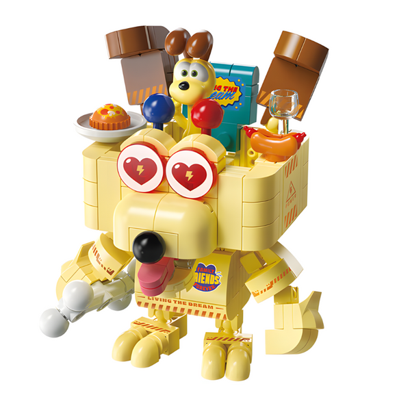 Feimibox Garfield Family Odie in Mech Suit Building Block Set-One Quarter