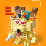 Feimibox Garfield Family Odie in Mech Suit Building Block Set-One Quarter