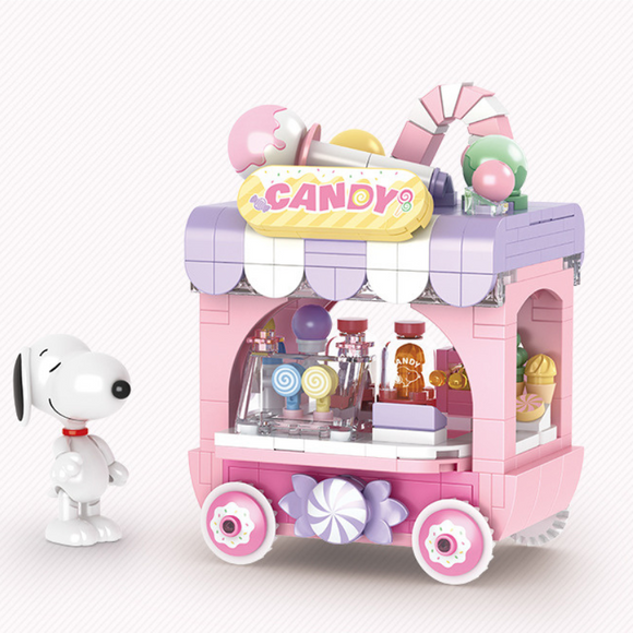 HSANHE Peanuts® Entrepreneur Snoopy Candy Stand Building Block-One Quarter