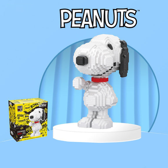HSANHE Peanuts® Snoopy Fist Bump Micro-Diamond Particle Building Block Set-One Quarter