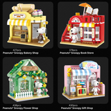 HSANHE Peanuts® Snoopy Town Tale Bakery Shop Building Block Set-One Quarter