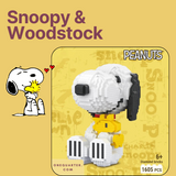 Peanuts® Snoopy™ and Woodstock Micro-Diamond Particle Building Block Set