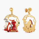 Les Néréides Little Red Riding Hood Picnic Earrings-One Quarter