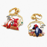 Les Néréides Little Red Riding Hood Picnic Earrings-One Quarter