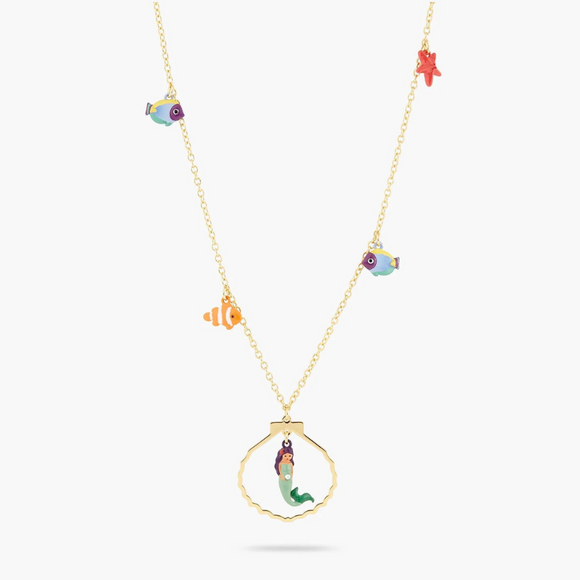 Les Néréides The Little Mermaid Fish Charm Necklace-One Quarter