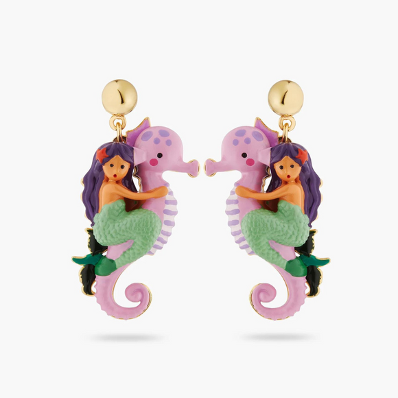 Les Néréides The Little Mermaid Seahorse Earrings-One Quarter