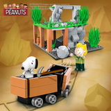 LiNooS Peanut® Snoopy Jungle Adventure Abandoned Mine Building Block Set-One Quarter