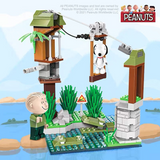 LiNooS Peanut® Snoopy Jungle Adventure Zip Line Building Block Set-One Quarter