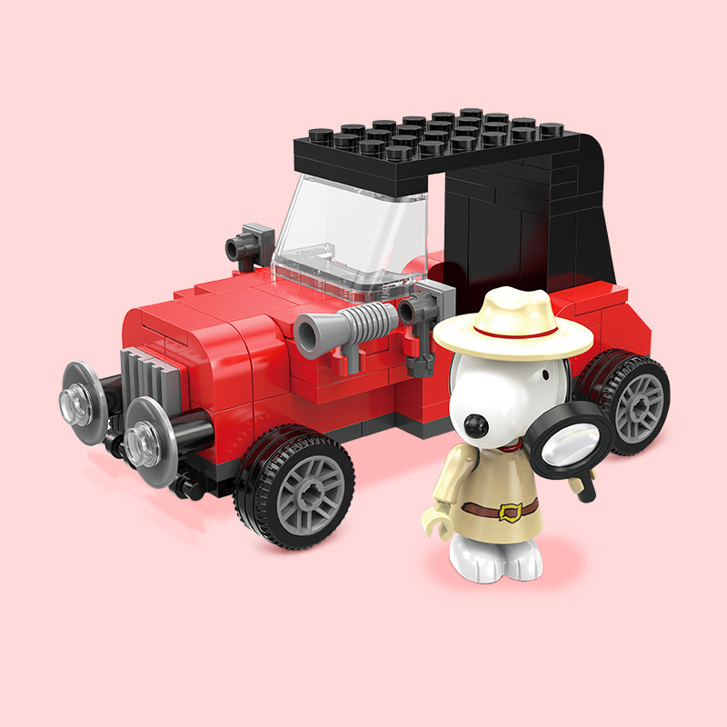 Peanut® Snoopy Secret Agent Vintage Car Building Block Set - One Quarter