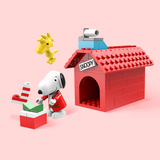 LiNooS Peanuts® Snoopy Christmas Snoopy’s Dog House Building Block Set-One Quarter
