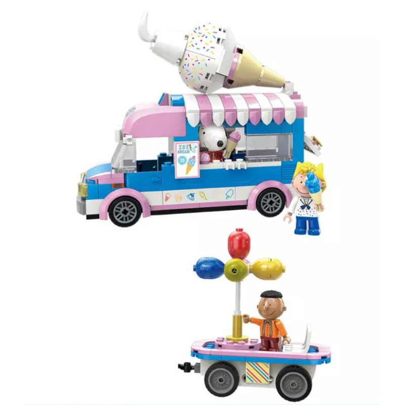 BanBao Peanuts Sports Snoopy outlet Football Building Blocks Ice Cream Truck 7507 7530