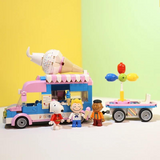 LiNooS Peanuts® Snoopy Circus Ice-Cream Truck Building Block Set-One Quarter