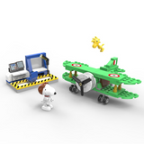 LiNooS Peanuts® Snoopy Every Day Fun Aircraft Base Building Block Set-One Quarter