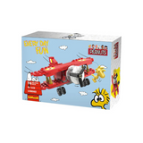 LiNooS Peanuts® Snoopy Every Day Fun Woodstock's Red Biplane Building Block Set-One Quarter