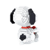 LiNooS Peanuts® Snoopy Figures Red Heart Snoopy Micro-Diamond Particle Building Block Set-One Quarter