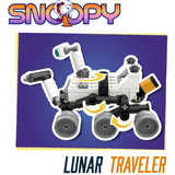 LiNooS Peanuts® Snoopy Lunar Traveler Observatory Building Block Set-One Quarter