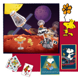 LiNooS Peanuts® Snoopy Lunar Traveler Space Capsule and Lunar Lander Building Block Set-One Quarter