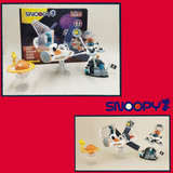 LiNooS Peanuts® Snoopy Lunar Traveler Space Capsule and Lunar Lander Building Block Set-One Quarter