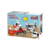 LiNooS Peanuts® Snoopy Masked Marvel Motorcycle Building Block Set-One Quarter