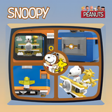 LiNooS Peanuts® Snoopy Pilot Adventure Television Building Block Set-One Quarter