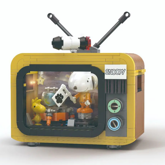 LiNooS Peanuts® Snoopy Space Exploration Television Building Block Set-One Quarter