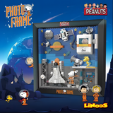 LiNooS Peanuts® Snoopy Spaceflight Adventure in Photo Frame Building Block Set-One Quarter