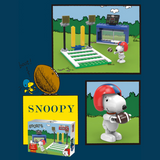 LiNooS Peanuts® Snoopy Sports Football Game Building Block Set-One Quarter