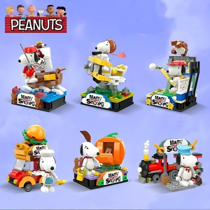 LiNooS Peanuts® The Many Faces of Snoopy II Mystery Boxes Building Block Set-One Quarter