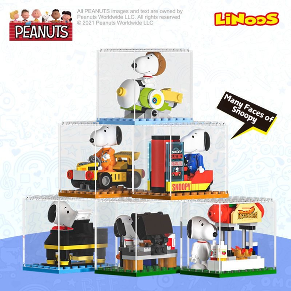 LiNooS Peanuts® The Many Faces of Snoopy I Mystery Boxes Building Block Set-One Quarter