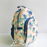 Loungefly Lilo & Stitch Hawaiian Flowers Stitch and Scrump Mini Backpack-One Quarter