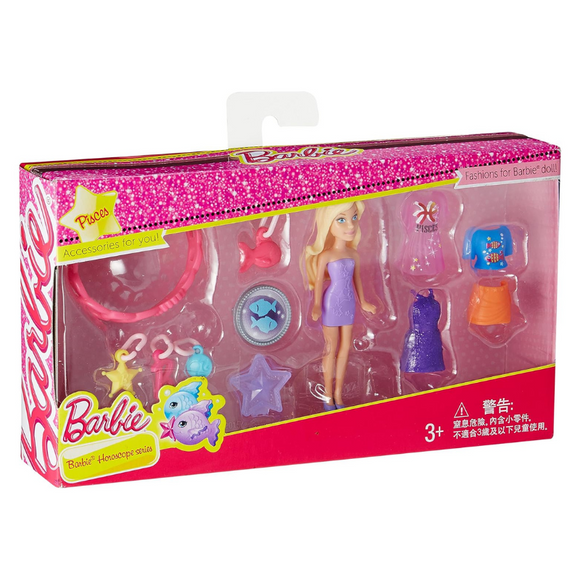 Mattel Barbie Complete Play Horoscope Pisces Mini Doll and Fashion Pack-One Quarter