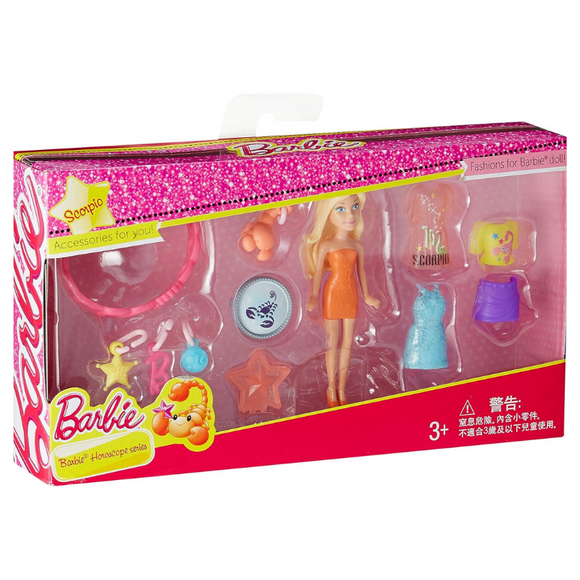 Mattel Barbie Complete Play Horoscope Scorpio Mini Doll and Fashion Pack-One Quarter