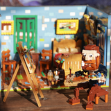 NiceBrick Famous Celebrities Vincent van Gogh in Atelier Building Toy Set-One Quarter