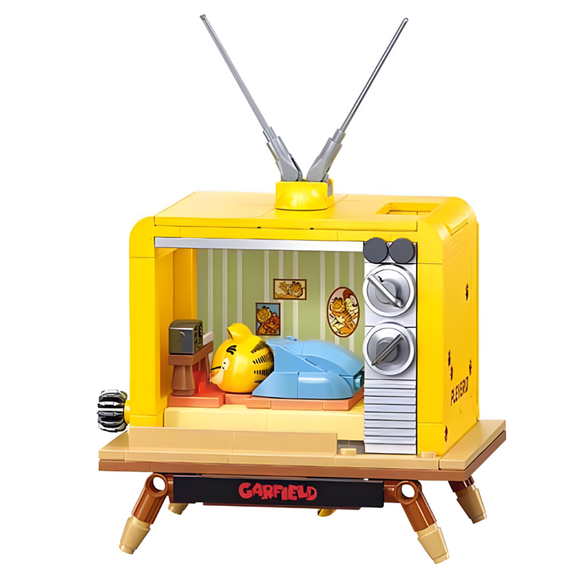 Pleyerid Garfield Daydreams Retro TV Stationery Holder Building Block Set-One Quarter