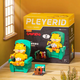 Pleyerid Garfield Lazy Cat Sitting in Recliner Building Block Set-One Quarter