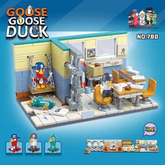 Quan Guan Goose Goose Duck Goosechapel Police Station Building Block Set-One Quarter