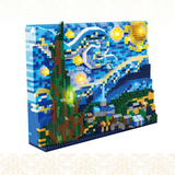 YKO Art Vincent van Gogh The Starry Night Micro-Diamond Particle Building Block Set-One Quarter