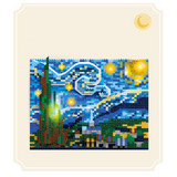 YKO Art Vincent van Gogh The Starry Night Micro-Diamond Particle Building Block Set-One Quarter