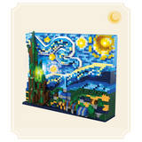 YKO Art Vincent van Gogh The Starry Night Micro-Diamond Particle Building Block Set-One Quarter