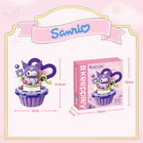 keeppley Sanrio Kuromi Grapes Cupcake Building Block Set-One Quarter